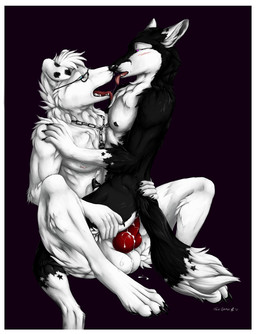 anal anal_penetration animal_genitalia animal_penis anthro balls black_body black_fur black_penis blue_eyes blush bodily_fluids border butt butt_grab canine_genitalia canine_penis countershading cum cum_in_ass cum_inside cum_on_balls cum_on_penis dipstick_tail duo erection eye_contact eyes_closed eyewear from_front_position fur genital_fluids genitals glasses hair hand_on_butt jewelry knot looking_at_another male male/male male_penetrated male_penetrating male_penetrating_male markings mastery_position necklace on_lap open_mouth penetration penis purple_background purple_eyes rear_view romantic romantic_couple saliva sex simple_background sitting sitting_on_lap straddling tail tail_markings tongue tongue_out white_body white_border white_fur white_hair truegrave9 milkyway_(truegrave9) canid canine canis domestic_dog fox mammal 2011 restricted_palette