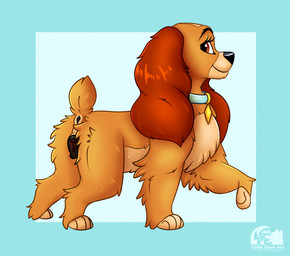 animal_genitalia animal_vulva anus black_anus black_vulva blue_border border brown_body brown_fur canine_genitalia canine_vulva collar collar_only eyelashes female female_feral feral floppy_ears fluffy fur genitals long_ears looking_at_viewer nude quadruped raised_leg short_tail side_view smile solo tail tan_body tan_fur vulva little_bean_art disney lady_and_the_tramp lady_(lady_and_the_tramp) american_cocker_spaniel canid canine canis domestic_dog mammal 2025 colored digital_media_(artwork) hi_res shaded soft_shading watermark