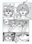 age_difference anthro bodily_fluids countershading dialogue genital_fluids genitals male male/male shota simple_background text young younger_male harzu morenatsu gaku_kodori shun_(morenatsu) canid canine canis mammal wolf 2022 absurd_res comic digital_media_(artwork) english_text greyscale hi_res monochrome cousins_(lore) incest_(lore)