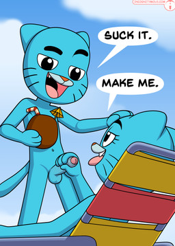 age_difference anthro anthro_on_anthro balls beverage blue_balls blue_body blue_fur blue_penis cloud coconut coconut_drink dialogue drupe_(fruit) duo erection eyebrows fangs fellatio_request female food foreskin fruit fur genitals glans hand_on_head handjob humanoid_genitalia humanoid_penis larger_female larger_sub male male/female navel nude older_female open_mouth oral_request outside partially_retracted_foreskin penile penis pink_glans plant public public_nudity public_sex raised_eyebrow requesting sex sex_request shota size_difference sky smaller_male speech_bubble submissive teeth text tongue tongue_out young young_anthro young_male younger_male incognitymous cartoon_network the_amazing_world_of_gumball gumball_watterson nicole_watterson domestic_cat felid feline felis mammal english_text hi_res url incest_(lore) mother_(lore) mother_and_child_(lore) mother_and_son_(lore) parent_(lore) parent_and_child_(lore) parent_and_son_(lore) son_(lore)