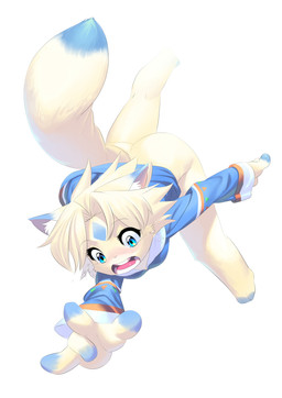 3_toes 4_fingers anthro barefoot blonde_hair blue_clothing blue_ear_tips blue_eyes blue_fingers blue_markings blue_tail_tip blue_toes blue_topwear blush blush_lines bodily_fluids bottomless bottomless_anthro bottomless_female butt clothed clothed_anthro clothed_female clothing diamond_(marking) dipstick_ears dipstick_tail ear_markings eyebrow_through_hair eyebrows eyelashes facial_markings falling feet female female_anthro fingers forehead_markings fur hair head_markings inner_ear_fluff iris kemono long_tail markings multicolored_ears open_mouth pink_tongue plantigrade pupils scared simple_background solo straight_arms straight_legs tail tail_markings tan_body tan_ears tan_fur tan_nose tan_tail tears teeth three-quarter_view toes tongue topwear topwear_only translucent translucent_hair tuft white_background white_hair white_inner_ear_fluff white_sclera white_tuft aruurara luel_koforia_(kinoayuri) domestic_cat felid feline felis mammal 2011 absurd_res full-length_portrait hi_res japanese_description portrait shaded