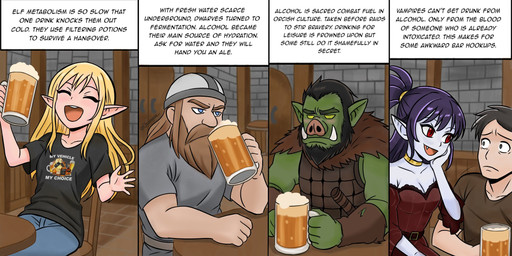 alcohol armor bar beard beer beer_mug belt beverage black_beard black_clothing black_facial_hair black_hair black_shirt black_t-shirt black_topwear blonde_hair blue_eyes bottomwear breasts brown_beard brown_clothing brown_eyes brown_facial_hair brown_shirt brown_topwear car_keys chair choker cleavage clothed clothing denim denim_bottomwear denim_clothing door dress drinking_beer drunk eyebrows eyeliner eyes_closed facial_hair fangs female floor furniture green_body green_skin grey_clothing grey_shirt grey_topwear group hair hand_on_face headgear helmet hilt holding_beer humanoid_pointy_ears inside jeans jewelry long_hair looking_at_another lore makeup male maroon_dress meme_shirt necklace no_pupils not_furry on_chair open_mouth pale_skin pants pig_nose pointy_ears pupils purple_hair red_clothing red_dress red_eyes scared shirt sitting sitting_on_chair slit_pupils smile solo stone_wall substance_intoxication t-shirt table teeth text tile tile_floor topwear tusks wall_(structure) whiskey white_body white_sclera white_skin yellow_eyes oranyaa lori_(oranyaa) unnamed_character dwarf elf human humanoid mammal orc vampire 2025 2:1 digital_drawing_(artwork) digital_media_(artwork) english_text hi_res preview