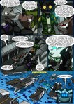 2016 absurd_res aircraft aircraft_carrier anthro armor base_three_layout black_body black_fur blockage_(layout) bold_text bray_(kitfox-crimson) brianna_(kitfox-crimson) brown_body brown_fur caution_stripes colored comic conjoined_speech_bubble crane_(machine) dasyurid dasyuromorph dialogue english_text eyes_closed eyewear female five_frame_image four_frame_staggered_grid fur glasses grey_body grey_fur group hi_res hookturn_(kitfox-crimson) horizontal_blockage horizontal_staggering in_our_shadow jayrunner_(kitfox-crimson) jetflash_(kitfox-crimson) kitfox-crimson lemur machine macropod male mammal marsupial mecha name_drop name_in_dialogue numbat pipa_(kitfox-crimson) primate quoll sea speech_bubble staggering_(layout) strepsirrhine talking_to_another text text_box text_emphasis three_row_layout vehicle wallaby water watercraft