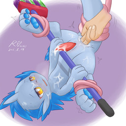 3_toes 4_fingers 5_fingers ambiguous_gender anal anal_fingering anal_fluids anal_orgasm anal_penetration animal_genitalia animal_penis ankles_tied anthro anthro_fingered anus bdsm blue_body blue_hair blue_pawpads blush blush_lines bodily_fluids bondage bound breath broom cleaning_tool cum cum_on_chest cum_on_face cum_on_leg cum_while_fingered cum_while_penetrated cumshot duo ejaculation emanata erection eyebrows feet fingering fingering_partner fingers floating_hands genital_fluids genital_slit genitals glistening glistening_body hair hands-free holding_object human_on_anthro humanoid_hands interspecies looking_pleasured looking_up male male_fingered male_focus male_penetrated motion_lines narrowed_eyes orgasm pawpads penetration penis pink_rope restrained restraints rope sex simple_background solo_focus spread_legs spreader_bar spreading tail tail_tied tapering_penis tears toes upside_down yellow_eyes young young_anthro young_fingered young_male riunamo mythology dragon human mammal mythological_creature mythological_scalie scalie 1:1 2018 hi_res signature