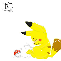 black_nose blush bodily_fluids convenient_censorship cum cumshot ejaculation eyes_closed feet fur genital_fluids hair hindpaw male masturbation obscured_masturbation open_mouth orgasm pawpads paws penile penile_masturbation pink_pawpads pokeball simple_background solo standard_pokeball white_background yellow_body yellow_fur backsash nintendo pokemon generation_1_pokemon mammal pikachu pokemon_(species) rodent 1:1 2013 hi_res