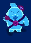 ball blue_tongue clothing eyes_closed hat headgear headwear solo tongue anonymous_artist brawl_stars supercell_(company) squeak_(brawl_stars) absurd_res hi_res