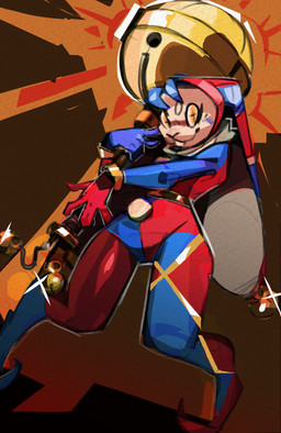 anthro bodysuit clothing female female_anthro harlequin jester jester_outfit simple_background skinsuit smile solo tight_clothing jdoe_p hare lagomorph leporid mammal rabbit hi_res