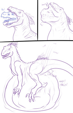 abdominal_bulge anthro anthro_prey belly belly_humping bulge claws closing_mouth detailed_bulge dry_humping duo face_imprint feral feral_pred grinding head_back humping imprint lying male male_pred mouth_shot muffled neck_bulge on_front open_mouth oral_vore paws predator/prey prey_imprint prey_outline same_size_vore smack_(sound_effect) soft_vore squirming stretchy_belly struggling struggling_prey surprised tailbutt thrust_lines thrusting tight_belly tongue vore conditional_dnp samagthrav2 jurassic_park jurassic_world mythology universal_studios derlik alien dinosaur dragon dromaeosaurid indoraptor mythological_creature mythological_scalie prehistoric_species reptile saurischian scalie theropod velociraptor absurd_res comic hi_res