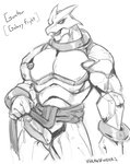 anthro bodily_fluids clothed clothing cum ejaculation erection genital_fluids genitals male muscular muscular_anthro muscular_male partially_clothed penis simple_background solo vhkansfweer galaxy_fight mythology sunsoft gunter_(galaxy_fight) dragon mythological_creature mythological_scalie scalie hi_res monochrome