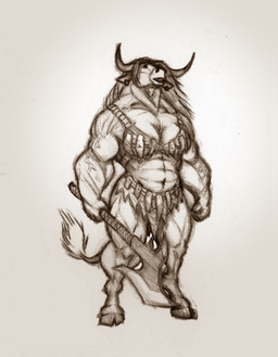 abs anthro axe belly biceps big_breasts big_chest biped bottomwear breasts cleavage clothed clothing ear_piercing female fingers fist hair holding_object holding_weapon hooves horn long_hair melee_weapon midriff muscular muscular_anthro muscular_arms muscular_female muscular_legs navel neck_muscles piercing simple_background skimpy solo standing tail tail_tuft thick_neck thick_thighs topwear tuft vein veiny_muscles weapon white_background krigg european_mythology greek_mythology mythology bovid bovine mammal minotaur 2020