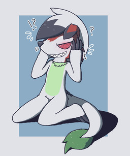 3_fingers ambiguous_gender anthro biped black_ear_tips black_highlights black_nose bodily_fluids claws countershade_face countershade_fur countershade_neck countershading dipstick_ears ear_markings finger_claws fingers flying_sweatdrops fur green_body green_countershading hair highlights_(coloring) interrobang kneeling motion_lines multicolored_ears nude red_body red_ears red_fur shadow simple_background snout solo sweat sweatdrop three-quarter_view toe_claws white_body white_countershading white_fur white_hair oagoner nintendo pokemon generation_7_pokemon lycanroc midnight_lycanroc pokemon_(species) 2024 5:6 colored