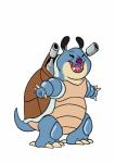 2018 4_fingers absurd_res alien black_eyes blastoise blue_body cannonball_(lilo_and_stitch) claws crossover digital_media_(artwork) disney experiment_(lilo_and_stitch) fingers flat_colors generation_1_pokemon hi_res hybrid lilo_and_stitch nintendo obese open_mouth open_smile overweight pokemon pokemon_(species) purple_nose shell smile solo tombola1993