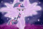 big_ears feathered_wings feathers female feral fur glowing hair horn long_hair looking_at_viewer multicolored_hair purple_body purple_eyes purple_feathers purple_fur purple_hair smile solo standing star two_tone_hair wings heir-of-rick friendship_is_magic hasbro my_little_pony mythology twilight_sparkle_(mlp) equid equine mammal mythological_creature mythological_equine winged_unicorn absurd_res hi_res