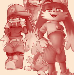 anthro anus balls baseball_cap belt bottomwear bulge butt clothing collar disembodied_hand genitals hat headgear headwear male multiple_outfits shorts solo_focus young young_anthro young_male crade bandai_namco klonoa_(series) klonoa mammal 2025 absurd_res hi_res monochrome