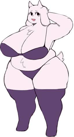 2_horns anthro belly big_breasts biped blush blush_lines bra breasts cleavage clothed clothing curvy_figure cute_fangs fangs featureless_feet feet female floppy_ears footwear fur horn legwear looking_at_viewer lop_ears mature_anthro mature_female open_mouth open_smile overweight overweight_anthro overweight_female panties purple_bra purple_clothing purple_legwear purple_panties purple_thigh_highs purple_underwear raised_arm scratching_head scut_tail short_tail shy simple_background simple_eyes smile socks solo standing tail teeth thick_thighs thigh_highs thigh_socks underwear underwear_only voluptuous white_background white_body white_fur wide_hips pink_poison67 undertale_(series) toriel boss_monster_(undertale) bovid caprine goat mammal 2024 digital_drawing_(artwork) digital_media_(artwork) full-length_portrait hi_res portrait sketch