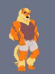 abs anthro anthrofied biceps boxer_briefs clothed clothing hands_on_hips male muscular muscular_anthro muscular_male pecs pokemorph solo topless underwear monchi nintendo pokemon arcanine canid canine generation_1_pokemon mammal pokemon_(species) 3:4 hi_res