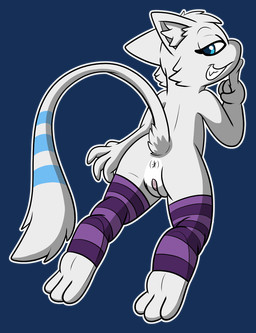 3_toes 4_fingers anthro anus biped blue_eyes blue_markings blue_stripes blue_tail butt clothed clothed_anthro clothed_female clothing eyelashes feather_markings feathers feet female female_anthro fingers floating footwear fur fur_markings genitals hair happy inner_ear_fluff legwear levitation looking_at_viewer looking_back looking_back_at_viewer markings mostly_nude mostly_nude_anthro mostly_nude_female multicolored_tail pattern_clothing pattern_footwear pattern_legwear pattern_socks pink_vulva presenting presenting_hindquarters purple_clothing purple_footwear purple_legwear purple_socks purple_stripes rear_view semi-anthro simple_background smile smiling_at_viewer smirk smirking_at_viewer socks solo striped_body striped_clothing striped_footwear striped_fur striped_markings striped_socks striped_tail stripes tail tail_markings toes transparent_background tuft two_tone_tail vulva white_body white_ears white_fur white_hair white_inner_ear white_inner_ear_fluff white_tail ssecrets151 nintendo pokemon fan_character yuki_(side_b) felid feline generation_1_pokemon legendary_pokemon mammal mew_(pokemon) pokemon_(species) 2025 alpha_channel