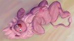 anthro erection fur genitals hair lying male on_back penis pink_body pink_fur pink_hair slightly_chubby solo sunset tail tail_tuft tuft toggle_(artist) cartoon_network steven_universe lion_(steven_universe) felid lion mammal pantherine hi_res