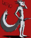 2014 alien anthro black_penis butt claws erection fur horn jaggard long_penis looking_at_viewer male negativetheory nude penis plain_background red_background red_eyes slim solo standing tapering_penis text toe_claws vein veiny_penis white_fur
Rating: Explicit
Score: 6
User: digiangel234
Date: March 01, 2014