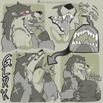 anthro anthro_pred belly big_belly black_body black_fur duo fur male male/male open_mouth oral_vore red_eyes teeth tongue tongue_out vore arkailart nintendo pokemon canid canine generation_4_pokemon generation_8_pokemon lucario mammal obstagoon pokemon_(species) absurd_res hi_res