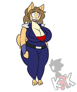 anthro big_breasts biped breasts brown_hair cleavage clothed clothed_anthro clothed_female clothing cosplay countershade_face countershading eye_through_hair female fur hair huge_breasts logo open_mouth open_smile simple_background smile solo standing tail tan_body tan_fur teeth tooth_gap translucent translucent_hair white_background kingretrokirby fist_of_the_north_star june_(jinu) kenshiro canid canine canis domestic_dog mammal shiba_inu spitz 2017 artist_logo digital_drawing_(artwork) digital_media_(artwork) english_description