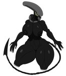 anthro big_breasts breasts female genitals light nipples nude pussy solo teeth thick_thighs wide_hips mantrinrus normalaverageguy alien_(franchise) alien xenomorph hi_res