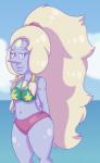 not_furry solo itoruna cartoon_network steven_universe opal_(steven_universe) alien alien_humanoid gem_(species) gem_fusion humanoid opal_(gem_species) 2016 absurd_res hi_res