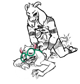2_horns 3_toes age_difference aged_up anal anal_orgasm anal_penetration anthro barefoot biped black_sclera blush bodily_fluids chest_markings claws cum cum_on_ground cum_while_penetrated curling_toes drooling duo ejaculation eyebrows eyewear eyewear_only feet floppy_ears from_behind_position fur genital_fluids glasses glasses_only half-closed_eyes hands-free head_tuft heart_(marking) horn jockey_position larger_male looking_at_another looking_at_partner looking_pleasured male male/male male_penetrated male_penetrating male_penetrating_male markings narrowed_eyes nude older_male older_on_young open_mouth orgasm paws penetration penile penile_penetration penis_in_ass prone_bone_position round_glasses saliva sex short_tail simple_background size_difference smaller_male striped_markings stripes tail teeth toe_claws toes tongue tuft wearing_glasses white_body white_fur soulcentinel deltarune undertale undertale_(series) asriel_dreemurr_(god_form) ralsei boss_monster_(undertale) bovid caprine darkner goat mammal 2023 monochrome sketch