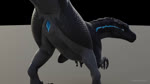 16:9 2020 3d_(artwork) 3d_animation 4_fingers abflisterger allosaurid allosaurus animated anus arched_back biped black_body black_scales blue_anus blue_eyes blue_insides blue_pussy blue_stripes butt clitoris countershading digital_media_(artwork) dinosaur female feral fingers genitals grey_body grey_scales hi_res in_heat looking_at_viewer looking_back multicolored_body multicolored_scales no_sound nude plump_labia prehistoric_species presenting presenting_anus presenting_hindquarters presenting_pussy pussy raised_tail rear_view reptile scales scalie short_playtime simple_background solo spread_legs spreading stripes tail theropod throbbing throbbing_pussy two_tone_body two_tone_scales vaginal_contractions watermark webm widescreen ziina