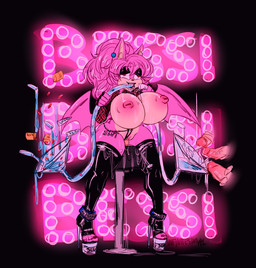 ahegao ambiguous_fluids anklet anthro big_breasts bodily_fluids breasts clothing commentary cum cum_funnel cum_in_mouth cum_inside dildo disembodied_penis drinking drinking_cum drugs erection female fishnet_clothing footwear funnel genital_fluids genitals gloves group handwear high_heels huge_breasts huge_hips jewelry latex legwear looking_pleasured makeup male mind_break neon_lights orgasm penis platform_footwear platform_heels sex_toy shoes solo_focus sweat sybian thigh_highs wide_hips infinitesimal sega sonic_the_hedgehog_(series) bessi_the_bat fan_character bat mammal letterbox story story_in_description