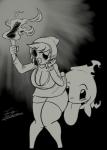 big_breasts blush breasts clothed clothing duo female hair mask not_furry open_mouth simple_background smile tongue jyto mario_bros nintendo boo_(mario) ghost human humanoid mammal shyguy snifit spirit featureless_(disambiguation) 2016 digital_media_(artwork) hi_res monochrome