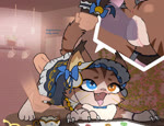 blush doggystyle duo female feral from_behind_position heterochromia male male/female sex vaginal zeykidraws league_of_legends riot_games tencent yuumi_(lol) domestic_cat felid feline felis human mammal animated no_sound webm