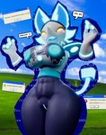 anthro areola big_breasts blush blush_stickers breasts dialogue female floating_hands genitals machine nipples pussy solo tail thick_thighs tenshi_ai deltarune undertale_(series) tasque_(cryptiacurves) tasque_manager android darkner felid feline mammal robot 3d_(artwork) absurd_res digital_media_(artwork) hi_res