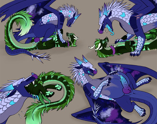 almost_fully_inside belly_humping belly_overhang blue_body bodily_fluids cum cum_in_mouth cum_inside duo feral genital_fluids genitals glowing glowing_genitalia glowing_penis green_body male male/male male_pred male_prey multicolored_penis neck_bulge penis spread_legs spreading swallowing vore kuueen mythology wings_of_fire galaxy_(dragon) sycamore_(wanishi) dragon eastern_dragon icewing_(wof) mythological_creature mythological_scalie nightwing_(wof) scalie absurd_res hi_res