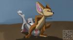 anthro anus bodily_fluids butt cum duo female genital_fluids genitals knot male penis pussy qr_code zander_the_raccoon disney zootopia finnick_(zootopia) judy_hopps canid canine fennec_fox fox lagomorph leporid mammal rabbit true_fox 16:9 widescreen