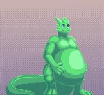 anthro belly belly_play belly_squish big_belly blue_eyes featureless_crotch green_body jiggling male nude obese obese_male overweight overweight_anthro overweight_male simple_background smile solo squish tail tailbutt wide_crotch vinvulpis mythology honeydew_(daletfours) dragon goo_creature goo_dragon mythological_creature mythological_scalie scalie animated digital_media_(artwork) loop pixel_(artwork) pixel_animation short_playtime