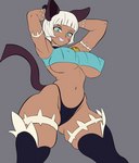 bell bell_collar big_breasts breasts cleavage clothed clothing collar ears_up female not_furry pose smile solo tail darioriz skullgirls nadia_fortune animal_humanoid felid felid_humanoid feline feline_humanoid humanoid mammal mammal_humanoid absurd_res hi_res pinup