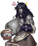 abs areola armor beer_mug big_breasts black_hair black_nipples bodily_fluids breast_milking breasts clothing cloud collar cracked_skin cross-popping_vein dark_nipples fangs female gauntlets gloves grey_body hair handwear holding_breast huge_breasts lactating lips milk muscular muscular_female muscular_humanoid nipples not_furry puffy_areola rock sitting solo spiked_collar spikes teeth wide_hips sweet_dynamite cloud_meadow ebonheart_(cloud_meadow) colossus_(cloud_meadow) elemental_creature elemental_humanoid humanoid mineral_fauna rock_creature hi_res