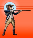 anthro clothing gun historical history male military military_uniform minuteman musket ranged_weapon revolution revolutionary_war uniform united_states_of_america weapon thepimpartist felid humanoid mammal pantherine tiger digital_media_(artwork) digital_painting_(artwork) hi_res