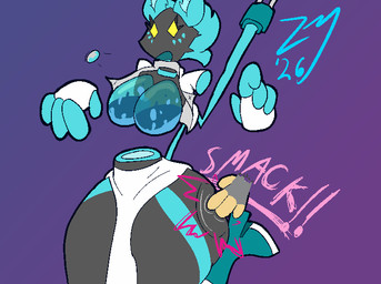 anthro armless big_breasts big_butt breasts butt butt_slap button_(fastener) button_pop clothing collared_shirt disembodied_hand dress_shirt featureless_breasts female floating_hands floating_torso huge_breasts huge_butt huge_hips hyper hyper_butt machine onomatopoeia shirt slap solo sound_effects spanking text topwear translucent translucent_body wardrobe_malfunction wide_hips siatdusk deltarune undertale_(series) sia_(zeemid) tasque_manager felid mammal robot