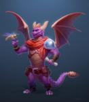 aged_up anthro biceps claws clothing grey_background horn male membrane_(anatomy) membranous_wings muscular muscular_anthro muscular_male open_mouth purple_body purple_eyes scales simple_background smile solo spines standing tail teeth wings taran_fiddler activision european_mythology mythology spyro_the_dragon balloonist_spyro sparx spyro arthropod dragon dragonfly insect mythological_creature mythological_scalie scalie western_dragon 2018 digital_media_(artwork) hi_res