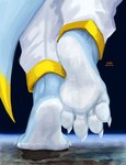 4_toes anthro barefoot blue_body destruction earth feet foot_focus footprint giga macro male pawprint planet planet_destruction solo space stomping terra_macro toes solutionwcs mythology soma_(solutionwcs) dragon mythological_creature mythological_scalie scalie hi_res