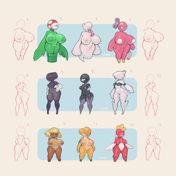 anthro areola big_breasts breasts featureless_feet feet female front_view genitals group huge_breasts inverted_nipples lips markings mole_(marking) navel nipples nude penis plant sharp_teeth small_breasts smile teeth thick_lips thick_thighs tongue tongue_out vulva wide_hips trapagon_(artist) mario_bros nintendo blooper bob-omb boo_(mario) bullet_bill chain_chomp cheep_cheep elemental_creature flora_fauna goomba humanoid koopa koopa_troopa piranha_plant scalie 1:1 absurd_res hi_res