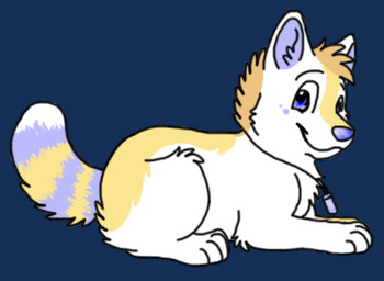 ambiguous_gender blue_body blue_eyes blue_fur blue_inner_ear blue_nose chibi digitigrade eyebrows feral fur head_tuft jewelry markings necklace paws ring_(marking) ringed_tail simple_background smile snout solo striped_markings striped_tail stripes tail tail_markings transparent_background tuft white_body white_fur yellow_body yellow_fur sebdoggo canid canine mammal 2012 adobe_photoshop_(artwork) alpha_channel digital_drawing_(artwork) digital_media_(artwork) flat_colors full-length_portrait low_res portrait