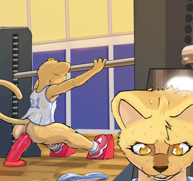 anal anal_fluids anal_masturbation anal_penetration anal_training anthro anthro_penetrated anus blue_clothing blue_shirt blue_tank_top blue_topwear bodily_fluids bottomless brown_body brown_ears brown_fur brown_hair brown_nose brown_tail butt close-up clothed clothing clothing_on_floor dildo dildo_in_ass dildo_insertion dildo_sitting dildosport exercise female female_penetrated footwear fur gym hair inside masturbation multicolored_body multicolored_clothing multicolored_footwear multicolored_fur multicolored_shirt multicolored_shoes multicolored_tank_top multicolored_topwear object_in_ass orange_eyes partially_clothed penetration rear_view red_clothing red_footwear red_shoes sex_toy sex_toy_in_ass sex_toy_insertion shirt shoes solo sweat tail tank_top teeth thick_thighs three-quarter_view topwear two_tone_body two_tone_clothing two_tone_footwear two_tone_fur two_tone_shirt two_tone_shoes two_tone_tank_top two_tone_topwear white_clothing white_footwear white_shirt white_shoes white_tank_top white_topwear young young_anthro young_female young_penetrated fembo abby_(fembo) felid leopard mammal pantherine 2025 absurd_res digital_media_(artwork) hi_res