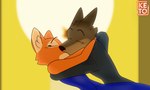 anthro breasts clothed clothing duo female fur hug jewelry kissing love male male/female orange_body orange_fur romantic romantic_ambiance romantic_couple wrist_jewelry ketofur dreamworks the_bad_guys diane_foxington mr._wolf_(the_bad_guys) canid canine canis fox mammal wolf 2022 5:3 digital_media_(artwork) hi_res