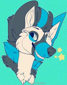 black_nose blue_body blue_eyes blue_fur fur smile solo senimasan canid canine canis mammal wolf 2015 digital_media_(artwork) hi_res