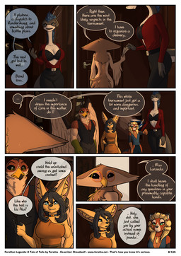 anthro black_body black_eyes black_fur black_hair blonde_hair blue_body blue_eyes blue_fur blue_hair breasts brown_body brown_fur cigarette_holder cleavage clothed clothing collar dialogue eyewear female fur glasses goggles green_body green_eyes green_fur grey_body grey_skin hair male muscular muscular_female muscular_male orange_body orange_fur robe tan_body tan_fur text white_body white_fur white_skin wings yellow_body yellow_fur feretta tale_of_tails birk_blackbeak bright-eyes fenavi_montaro morgan_laranda nyo_la_nixan_(character) sha_vida ailurid avian barn_owl bird canid canine draako falcon falconid fennec_fox fox hadanin mammal owl red_panda true_fox tyto tytonid comic english_text hi_res url