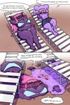 2:3 anthro big_breasts blush breasts duo english_text female goblin hair heat_(temperature) henchmen hi_res humanoid imp liquefactiophilia male melting noah-buddy pink_hair purple_body purple_skin short short_stack slightly_chubby teapot tentacles text thick_thighs transformation vivianne