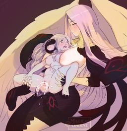 anthro apode balls big_breasts blush bodily_fluids breasts brown_eyes cum cum_in_vagina cum_inflation cum_inside duo female female_penetrated genital_fluids genitals gynomorph gynomorph/female gynomorph_penetrating gynomorph_penetrating_female hair horn humanoid_on_anthro inflation intersex intersex/female intersex_penetrating intersex_penetrating_female legless long_hair monster_girl_(genre) nipples open_mouth penetration penile penile_penetration penis penis_in_vagina red_eyes serpentine sex smile split_form vaginal vaginal_penetration wings lavenderincubus fate_(series) type-moon avenger_gorgon medusa_(fate) animal_humanoid bovid bovid_humanoid caprine caprine_humanoid draconcopode goat_humanoid humanoid lamia mammal mammal_humanoid reptile scalie snake hi_res